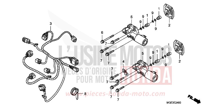 LINEAR SOLENOID for VFR1200F Dual Clutch SEAL SILVER METALLIC (NHA14) from 2010